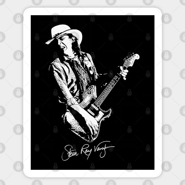 Stevie Ray Vaughan <> Graphic Design Magnet by RajaSukses